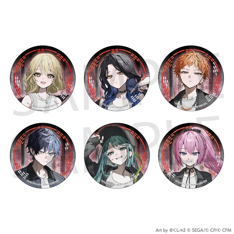 【グッズ-バッチ】プロジェクトセカイ カラフルステージ！ feat. 初音ミク イラストレーターコラボ グリッター缶バッジコレクション［Vivid BAD SQUAD］