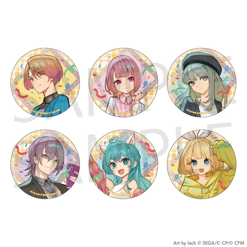 【グッズ-バッチ】プロジェクトセカイ カラフルステージ！ feat. 初音ミク イラストレーターコラボ グリッター缶バッジコレクション［ワンダーランズ×ショウタイム］