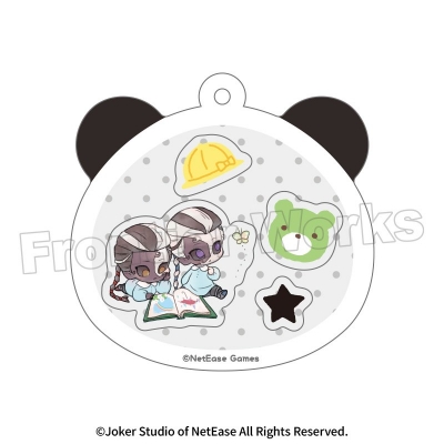 【グッズ-キーホルダー】Identity V 第五人格幼稚園 しゃかしゃかアクリルキーホルダー 白黒無常