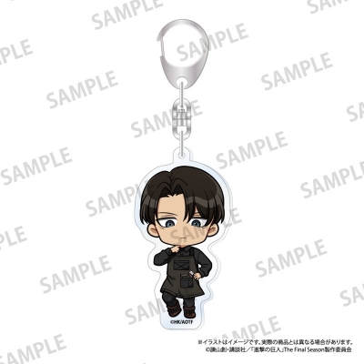 【グッズ-キーホルダー】進撃の巨人 アクリルキーホルダー リヴァイ・アッカーマン(ミニキャラ)(DIY)