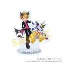 【グッズ-スタンドポップ】デジモンアドベンチャー×サンリオキャラクターズ アクリルスタンド02/石田ヤマト&ガブモン×クロミ(コラボイラスト)の画像