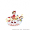 【グッズ-スタンドポップ】デジモンアドベンチャー×サンリオキャラクターズ アクリルスタンド08/八神ヒカリ&テイルモン×ハローキティ(コラボイラスト)の画像