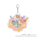 【グッズ-キーホルダー】デジモンアドベンチャー×サンリオキャラクターズ デカアクリルキーホルダー03/武之内空&ピヨモン×タキシードサム(コラボイラスト)の画像
