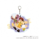 【グッズ-キーホルダー】デジモンアドベンチャー×サンリオキャラクターズ デカアクリルキーホルダー04/泉光子郎&テントモン×ポチャッコ(コラボイラスト)の画像