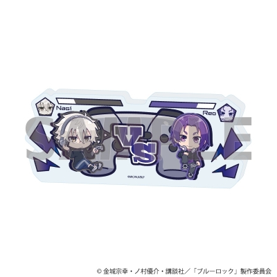 【グッズ-置きもの】TVアニメ『ブルーロック』 アクリルブロック32/凪 誠士郎&御影 玲王 ゲーム実況ver.(ミニキャライラスト)