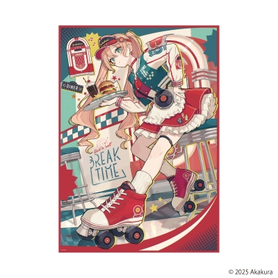 【グッズ-ポスター】赤倉個展『BREAK TIME』 A3クリアポスター02/サブビジュアル(描き下ろしイラスト)