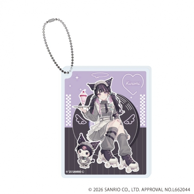 【グッズ-キーホルダー】赤倉×サンリオキャラクターズ アクリルブロックキーホルダー02/クロミ(コラボイラスト)