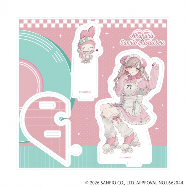 【グッズ-スタンドポップ】赤倉×サンリオキャラクターズ アクリルスタンドプレート01/マイメロディ(コラボイラスト)