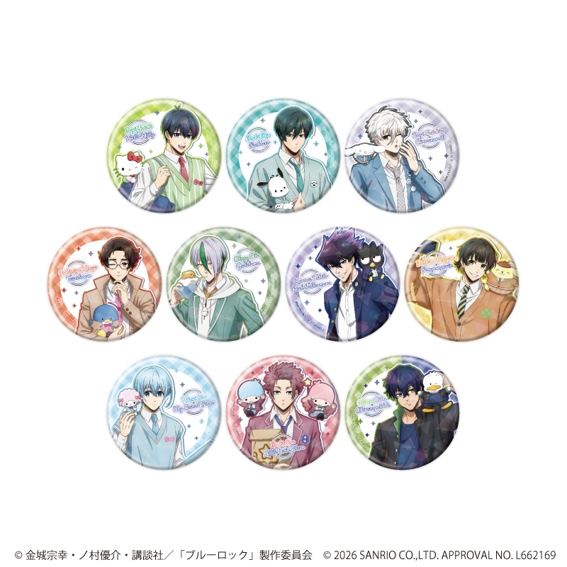 【グッズ-バッチ】TVアニメ『ブルーロック』×サンリオキャラクターズ ホログラム缶バッジ(57mm)03/ブラインド(全10種)(コラボイラスト)