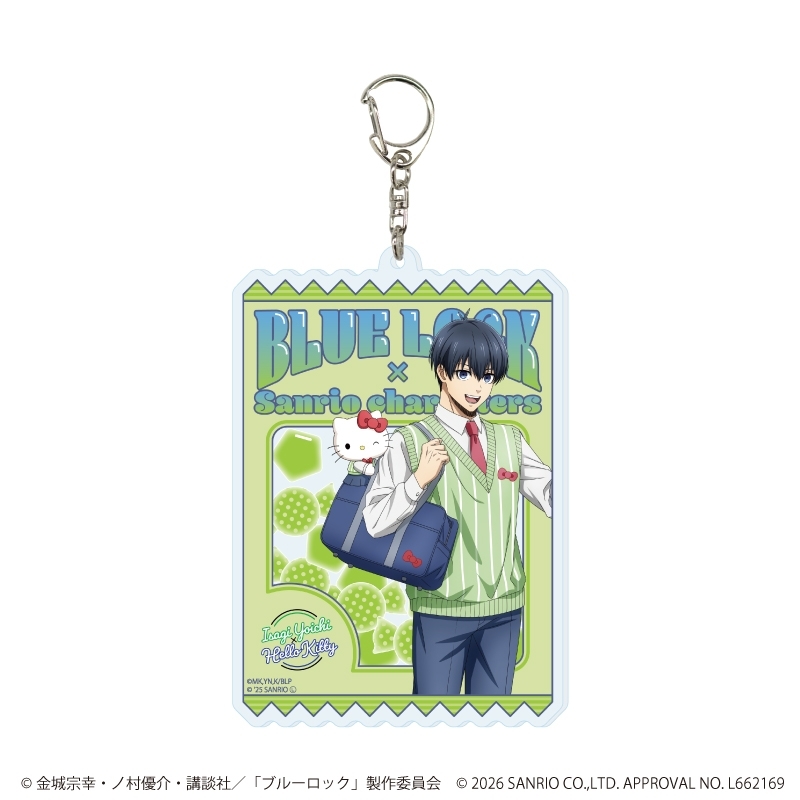 【グッズ-キーホルダー】TVアニメ『ブルーロック』×サンリオキャラクターズ デカアクリルキーホルダー22/潔 世一×ハローキティ(コラボイラスト)