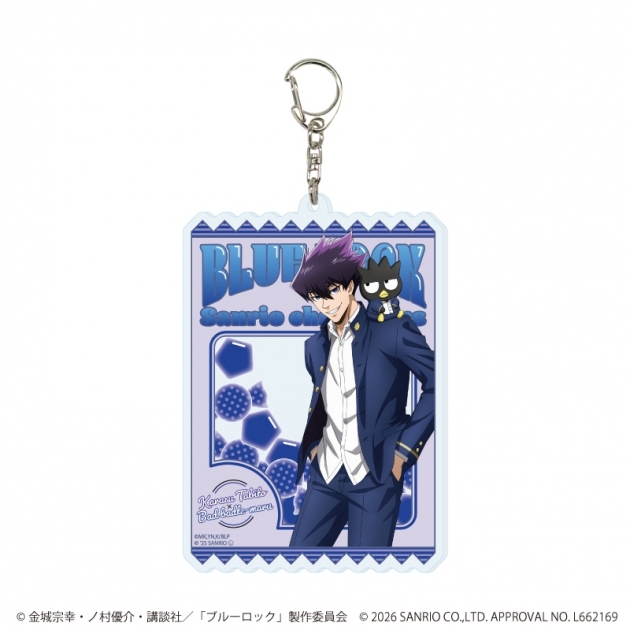 【グッズ-キーホルダー】TVアニメ『ブルーロック』×サンリオキャラクターズ デカアクリルキーホルダー27/烏 旅人×バッドばつ丸(コラボイラスト)
