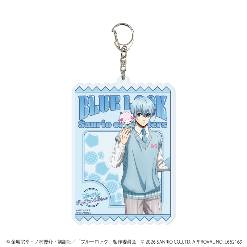 【グッズ-キーホルダー】TVアニメ『ブルーロック』×サンリオキャラクターズ デカアクリルキーホルダー29/氷織 羊×マイスウィートピアノ(コラボイラスト)