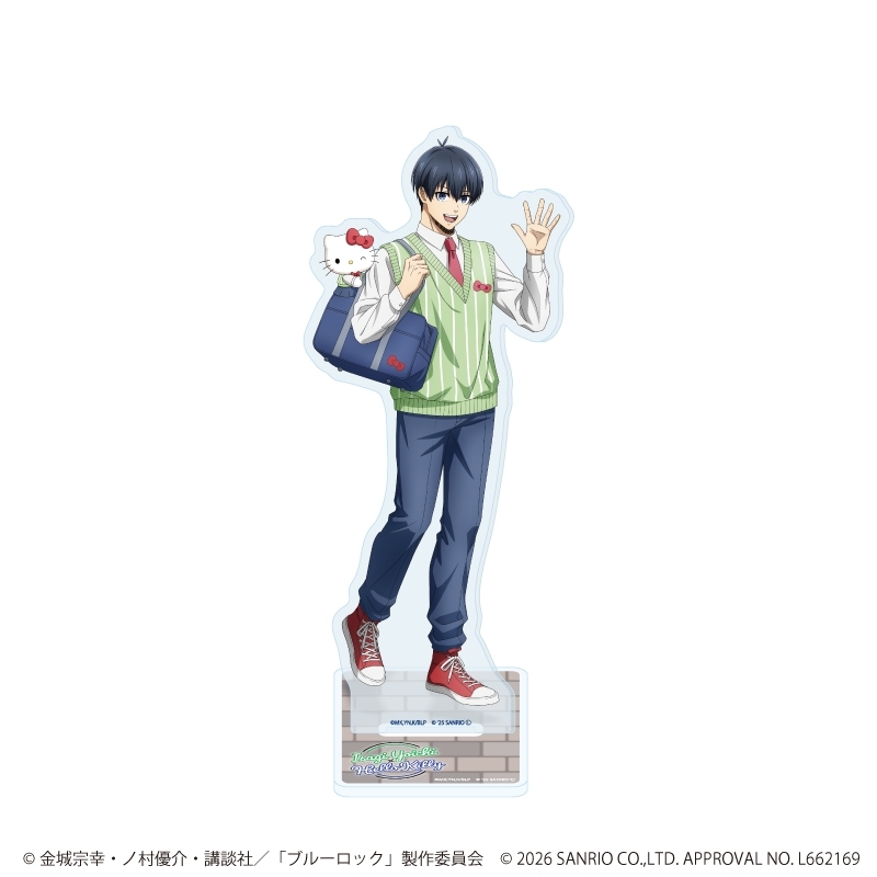 【グッズ-スタンドポップ】TVアニメ『ブルーロック』×サンリオキャラクターズ アクリルスタンド29/潔 世一×ハローキティ(コラボイラスト)