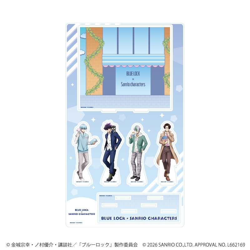 【グッズ-スタンドポップ】TVアニメ『ブルーロック』×サンリオキャラクターズ プレミアム アクリルジオラマプレート07/Bパターン(コラボイラスト)