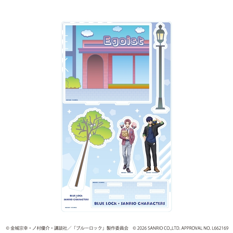 【グッズ-スタンドポップ】TVアニメ『ブルーロック』×サンリオキャラクターズ プレミアム アクリルジオラマプレート08/Cパターン(コラボイラスト)