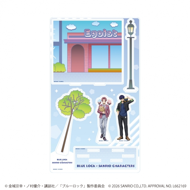 【グッズ-スタンドポップ】TVアニメ『ブルーロック』×サンリオキャラクターズ プレミアム アクリルジオラマプレート08/Cパターン(コラボイラスト)