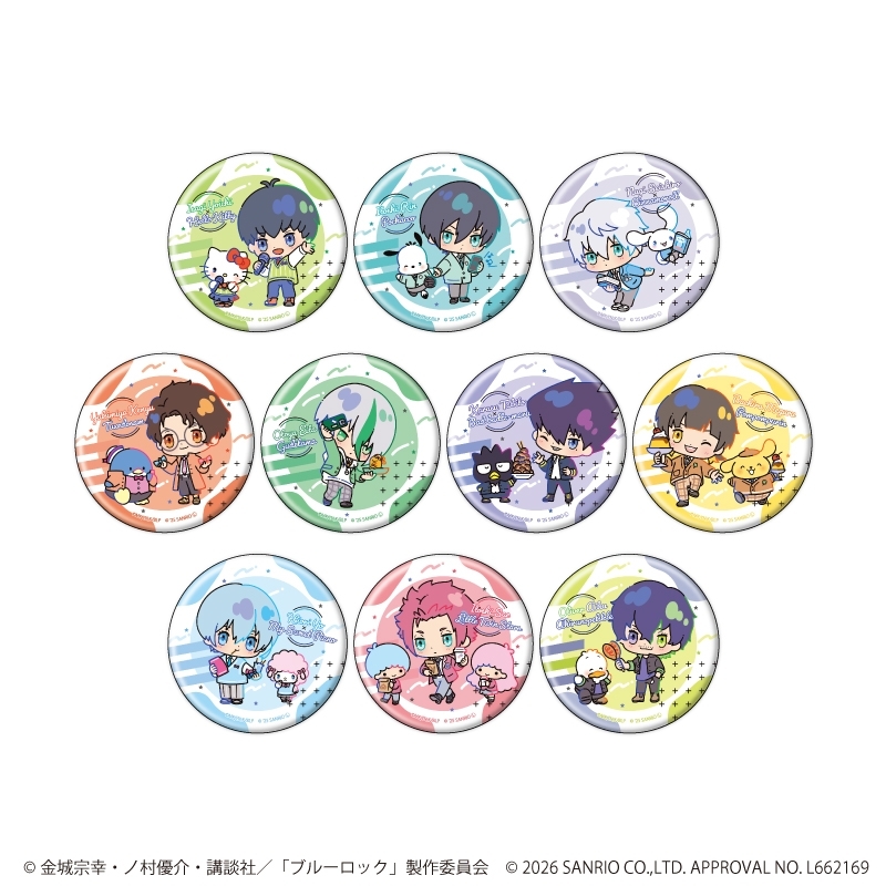 【グッズ-バッチ】TVアニメ『ブルーロック』×サンリオキャラクターズ 缶バッジ03/ブラインド(全10種)(コラボイラスト)