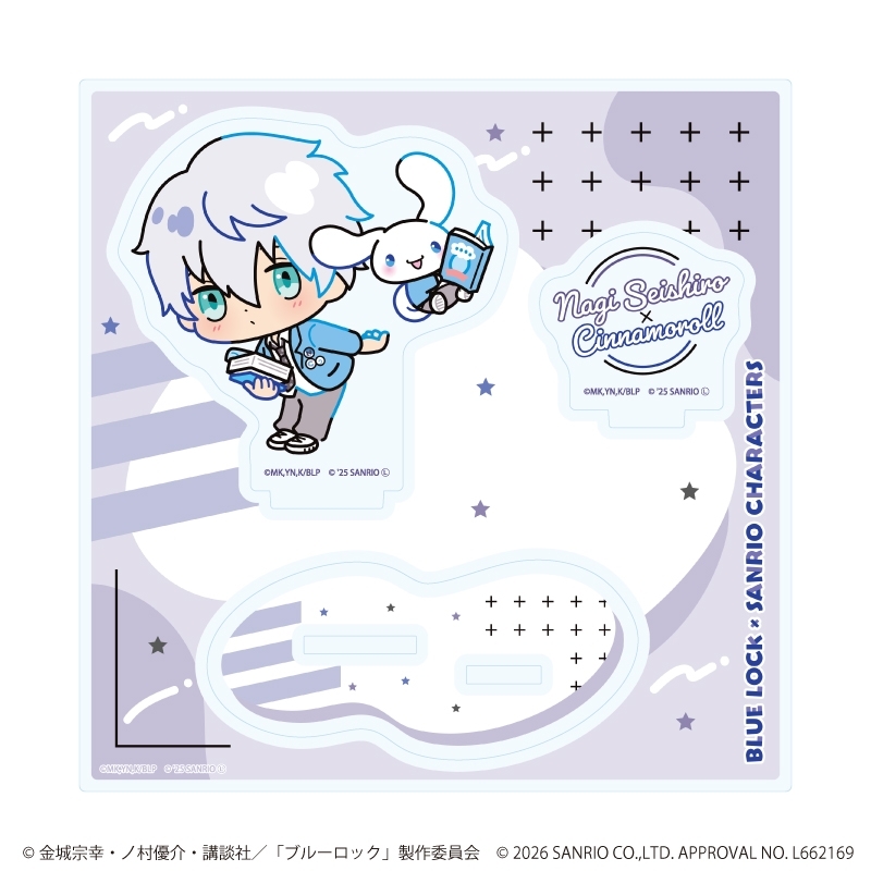 【グッズ-スタンドポップ】TVアニメ『ブルーロック』×サンリオキャラクターズ アクリルスタンドプレート03/凪 誠士郎×シナモロール(コラボイラスト)