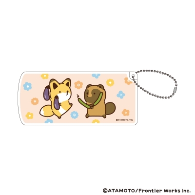 【グッズ-小物入れ】タヌキとキツネ スライド式小物ケース02/B(公式イラスト)