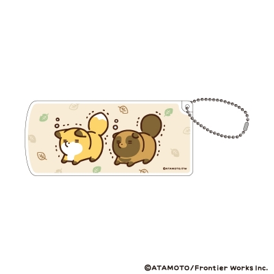 【グッズ-小物入れ】タヌキとキツネ スライド式小物ケース04/D(公式イラスト)