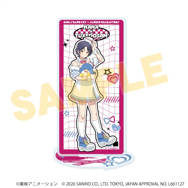 【グッズ-スタンドポップ】ガールズバンドクライ×サンリオキャラクターズ アクリルスタンド16/ナナ×タキシードサム(コラボイラスト)