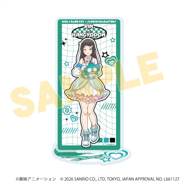 【グッズ-スタンドポップ】ガールズバンドクライ×サンリオキャラクターズ アクリルスタンド17/リン×ハンギョドン(コラボイラスト)