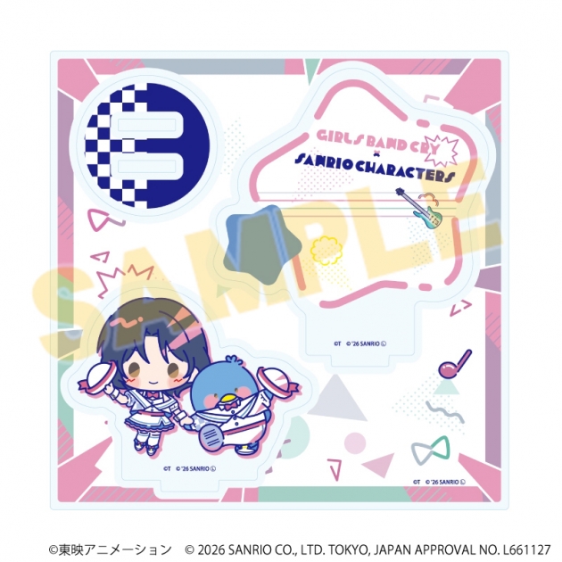 【グッズ-スタンドポップ】ガールズバンドクライ×サンリオキャラクターズ アクリルスタンドプレート07/ナナ×タキシードサム(コラボイラスト)