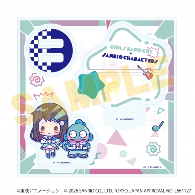 【グッズ-スタンドポップ】ガールズバンドクライ×サンリオキャラクターズ アクリルスタンドプレート08/リン×ハンギョドン(コラボイラスト)