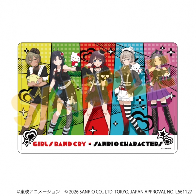 【グッズ-カードケース】ガールズバンドクライ×サンリオキャラクターズ キャラクリアケース01/等身デザイン トゲナシトゲアリVer.(コラボイラスト)