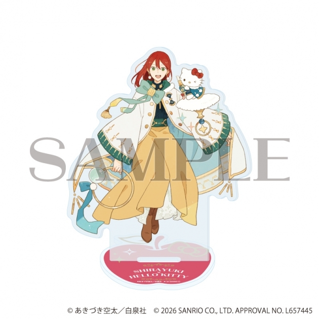 【グッズ-スタンドポップ】赤髪の白雪姫×サンリオキャラクターズ アクリルスタンド01/白雪×ハローキティ(コラボイラスト)