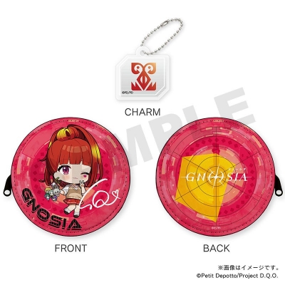 【グッズ-ポーチ】【グノーシア】 アクリルチャーム付きミニウォレットポーチ・学園SQ