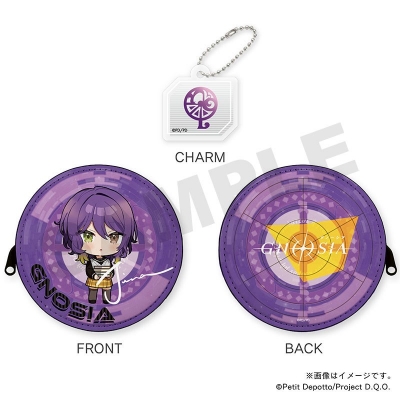 【グッズ-ポーチ】【グノーシア】 アクリルチャーム付きミニウォレットポーチ・学園ジナ