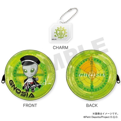 【グッズ-ポーチ】【グノーシア】 アクリルチャーム付きミニウォレットポーチ・学園しげみち