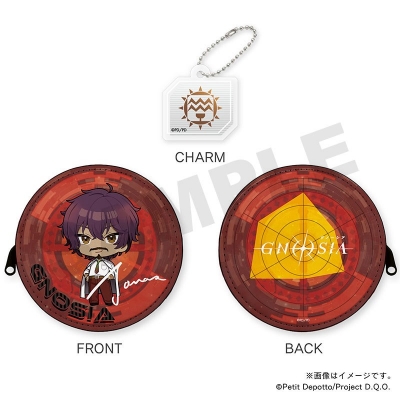 【グッズ-ポーチ】【グノーシア】 アクリルチャーム付きミニウォレットポーチ・学園ジョナス