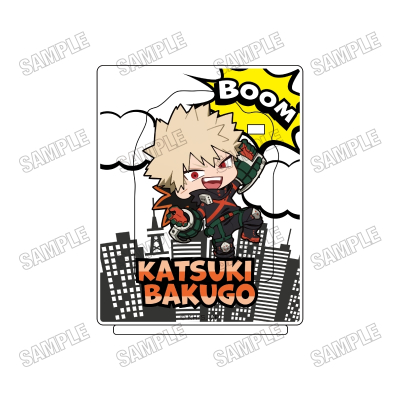 【グッズ-スタンドポップ】アニメ『僕のヒーローアカデミア』 ミニキャラアクリルジオラマ【ぶら下がりver.】②爆豪勝己