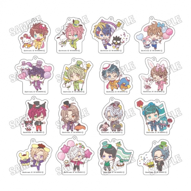 【グッズ-キーホルダー】「DYNAMIC CHORD」×「サンリオキャラクターズ」 ミニキャラアクリルキーホルダーコレクション