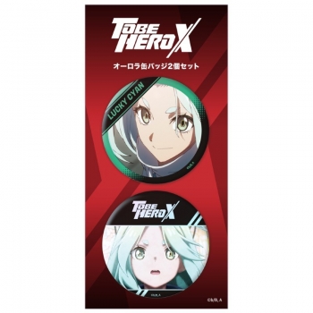 グッズ-バッチ】「TO BE HERO X」 オーロラ缶バッジ2個セット ラッキー 