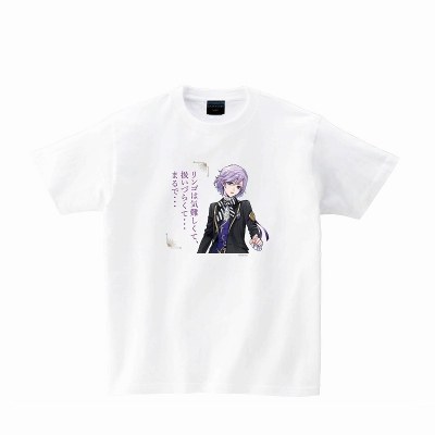 【グッズ-Tシャツ】『ディズニー ツイステッドワンダーランド』 Tシャツ ホワイト エペル&セリフ L