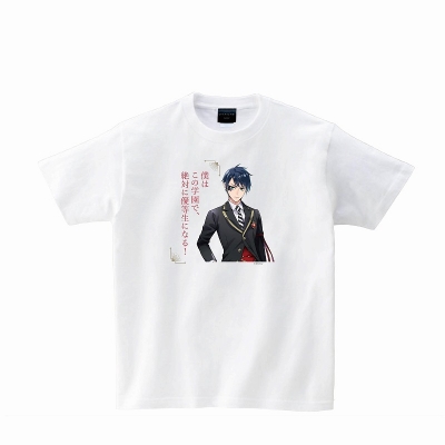 【グッズ-Tシャツ】『ディズニー ツイステッドワンダーランド』 Tシャツ ホワイト デュース&セリフ L