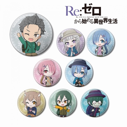 グッズ バッチ Re ゼロから始める異世界生活 トレーディング ちびキャラ メタリック缶バッジ アニメイト