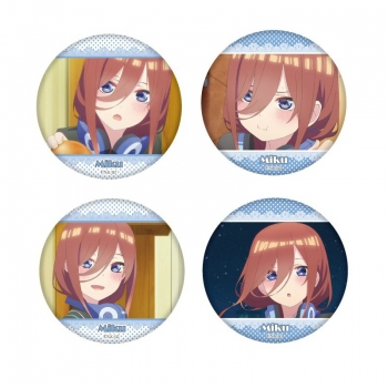 グッズ-バッチ】五等分の花嫁∬ 推しキャラ缶バッジセット/中野三玖 