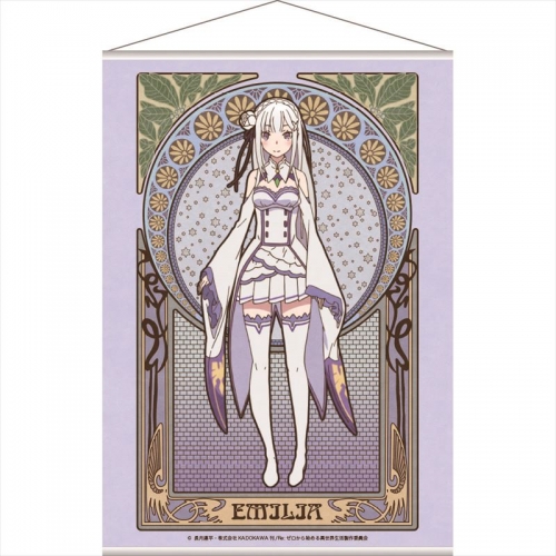 グッズ タペストリー Re ゼロから始める異世界生活 アールヌーボーシリーズ B2タペストリー エミリア アニメイト
