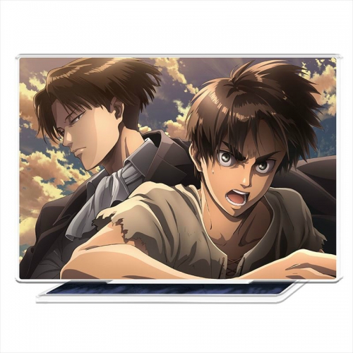 グッズ ポートレート 進撃の巨人 アクリルポートレートh エレン リヴァイ アニメイト