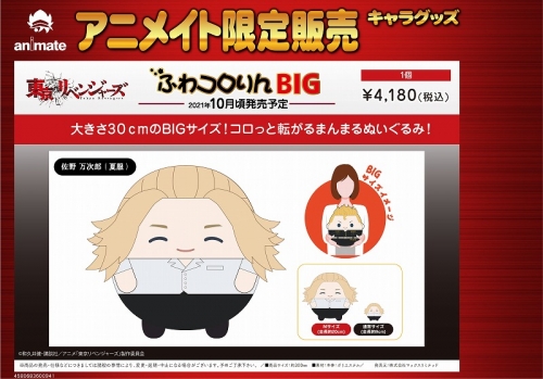 グッズ ぬいぐるみ 東京リベンジャーズ ふわコロりんbig ｇ佐野万次郎 夏服 アニメイト限定 アニメイト