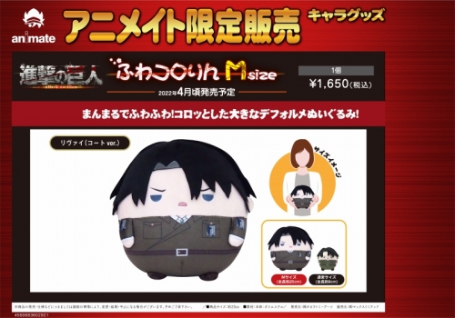 グッズ-ぬいぐるみ】進撃の巨人 ふわコロりんMsize G リヴァイ（コート 