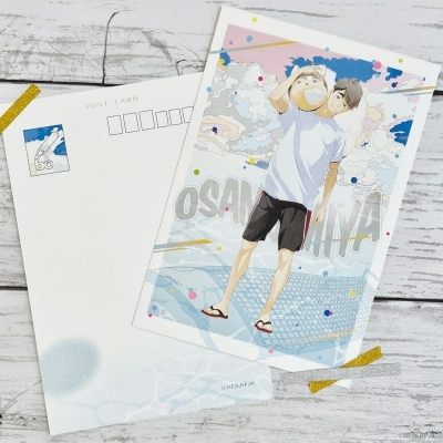 【グッズ-ポストカード】ハイキュー!! カラービーチモチーフ ポストカード 宮治【再販】