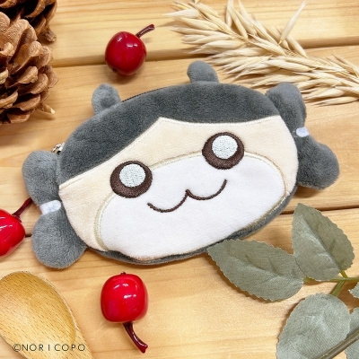 【グッズ-ポーチ】クソハムちゃん 先史モチーフ ぬいぐるみポーチ みずらハム