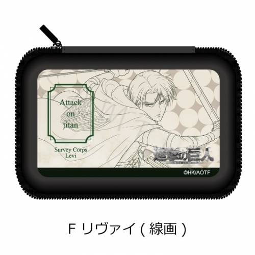 グッズ ポーチ 進撃の巨人 The Final Season モバイルバッテリーケース F リヴァイ 線画 アニメイト