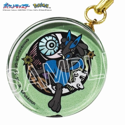 【グッズ-キーホルダー】ポケット モンスター 切り絵シリーズ ガラス根付 ルカリオ【再販】