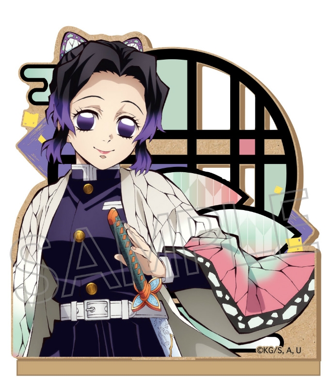 当店特典行き グッズ スタンドポップ 鬼滅の刃 切り絵シリーズ Mdfスタンド 胡蝶しのぶ 二つ折り財布 グッズ アパレル キャラクターアイテム Arbaldas Lt